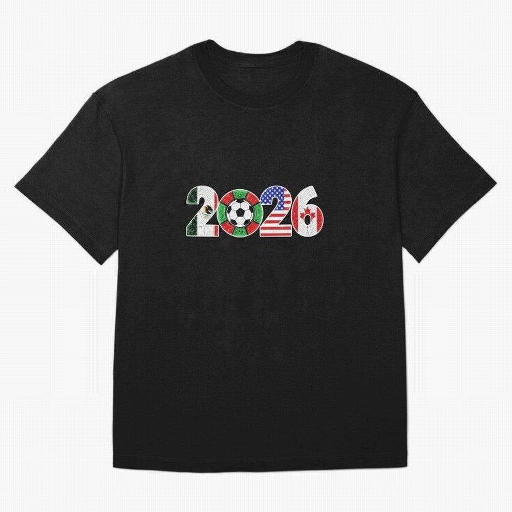 North American Soccer Spirit Team 2026 T-Shirt_82770209 Oversized T-Shirt Bring Match Day Fire to the FIFA World Cup 2026 Journey through Mbappe and Neymar Highlights, Argentina, France and Brazil Pride, Stadium Memories, Football Loyalty,