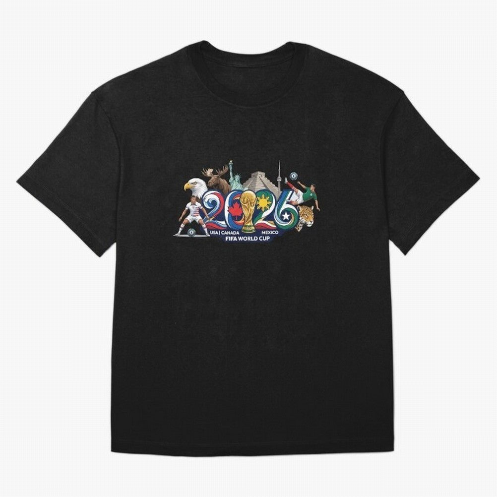 FIFA World Cup 2026 North America: USA Canada Mexico United Nations of Football Oversized T-Shirt Represent Global Football Passion for FIFA World Cup 2026 USA Canada Mexico, Inspired by Messi, CR7 and Mbappe, Portugal, Worldwide Fan Energy,