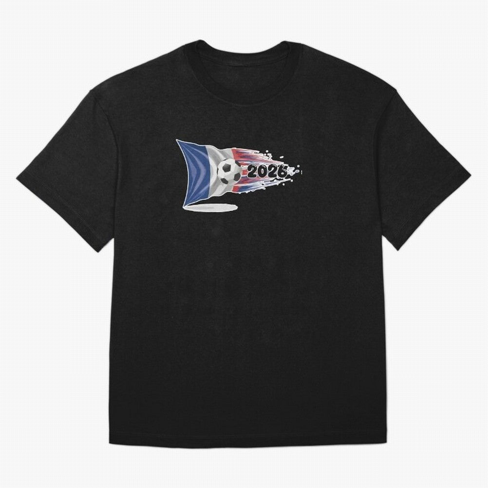 France Soccer 2026 Fan Tee: Bleu-Blanc-Rouge Flag Football Design | Perfect Gift for World Cup Fans! Oversized T-Shirt Show Your Tournament Heart for FIFA World Cup 2026 Group Stage for Fans of Neymar, Haaland and Cristiano Ronaldo and Spain,