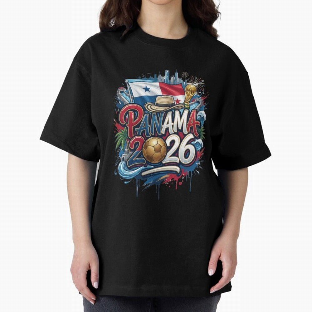 Panama World Cup 2026 Football Legacy Oversized T-Shirt Bring Home Match Day Hype around FIFA World Cup 2026 USA Canada Mexico, Neymar, Haaland and Cristiano Ronaldo, Spain, Classic Soccer Heritage, Championship Pressure, Fan Loyalty and