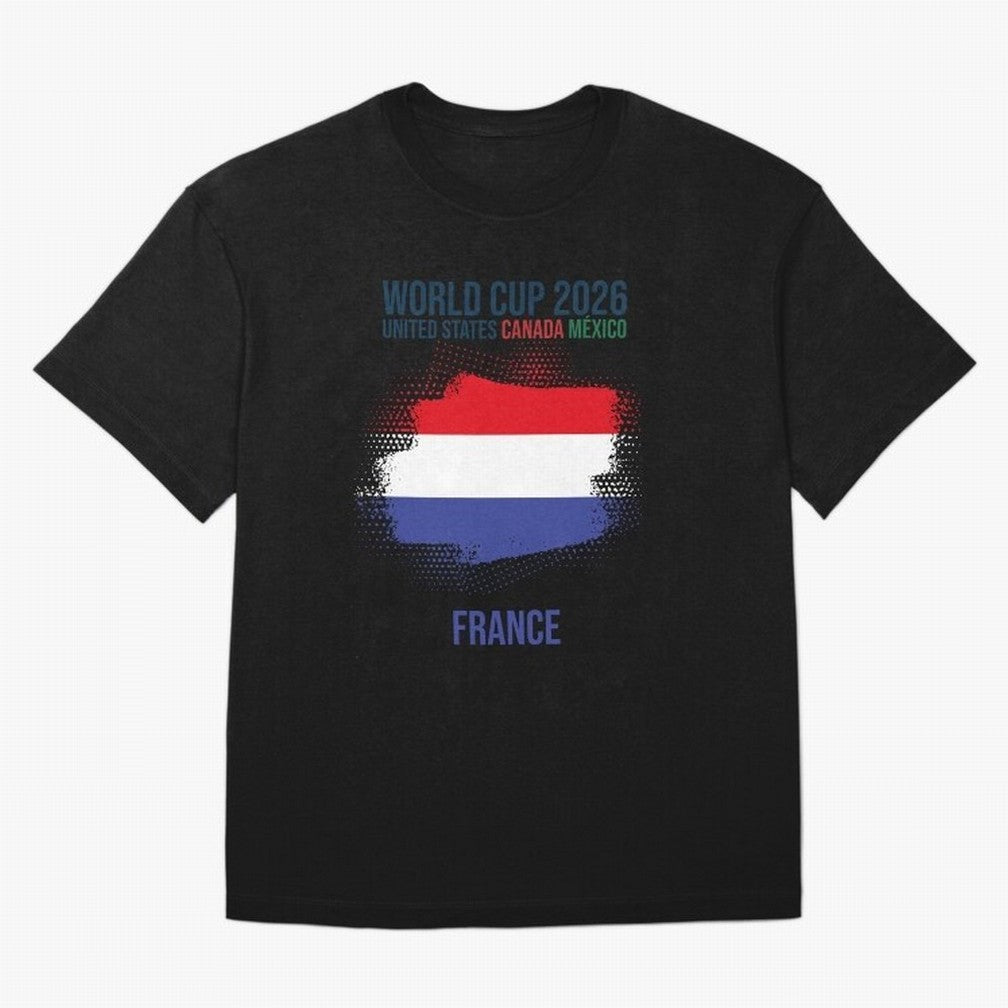 FRANCE WORLD CUP 2026 Oversized T-Shirt Bring Bold Fan Energy to Match Day Hype around FIFA World Cup 2026 USA Canada Mexico, Neymar, England, Classic Soccer Heritage, Championship Pressure, Fan Loyalty and International Pride; Perfect for