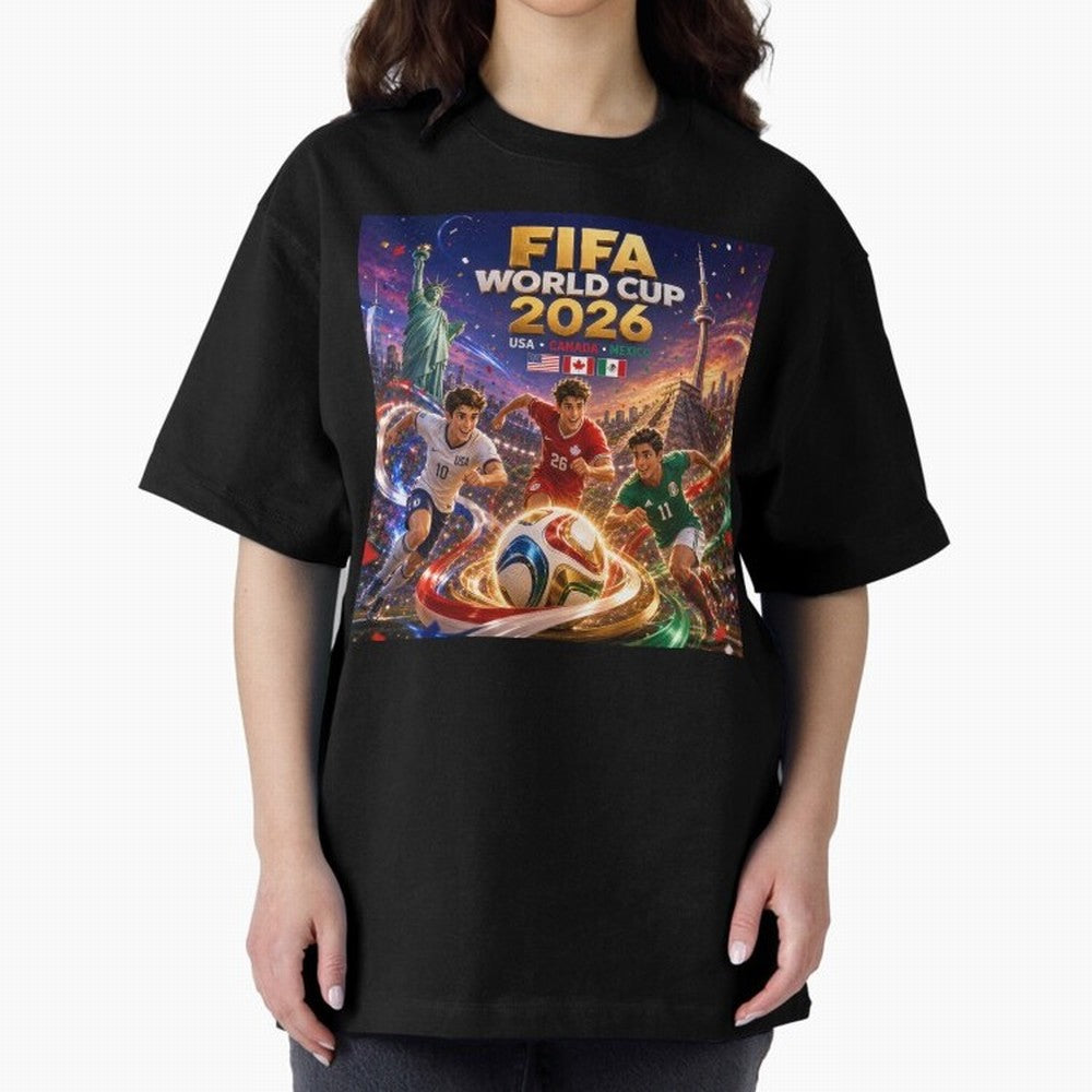 Host Nations Football 2026 #football 2026 Oversized T-Shirt Treasure Match Day Hype around FIFA World Cup 2026 Group Stage, Haaland and Mbappe, Spain and Netherlands, Sports Nostalgia, International Competition, Famous Players and Unforgettable