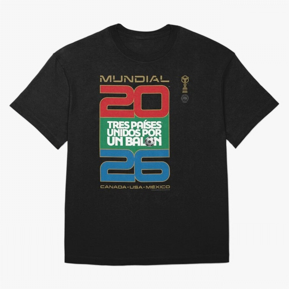Mundial 26 Three Nations United By A Soccer Ball. Unidos Por Un Baln - World Cup Oversized T-Shirt Make the Season About Global Football Passion for FIFA World Cup 2026 Group Stage, Connected to CR7, England and Germany, Soccer Culture, Superstar
