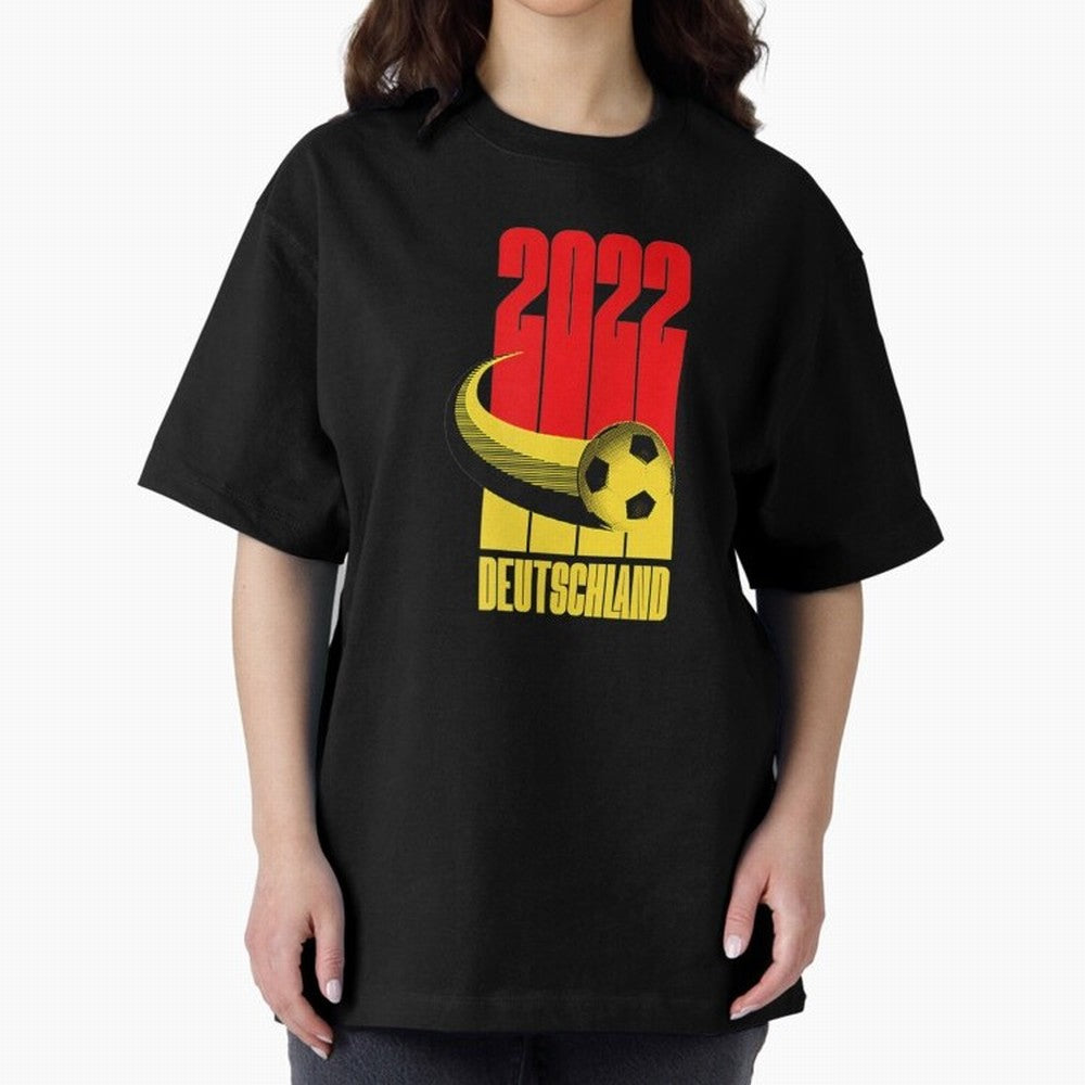 Germany 2022 Football Soccer Graphic Deutschland Oversized T-Shirt Bring Supporter Culture to Global Football Passion for FIFA World Cup 2026 Group Stage, Capturing Messi, Neymar and Mbappe, England, Game Day Rituals, Football Legends, Country