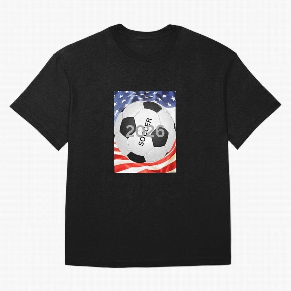 THIS IS SOCCER 2026 Oversized T-Shirt Show Your Love for Global Football Passion for FIFA World Cup 2026 USA Canada Mexico, Capturing CR7 and Messi, England and Germany, Vintage Soccer Flavor, Modern Football Stars, National Flags and Final Night