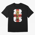 England Football World Cup 2026 - Three Lions Gold Trophy Edition Oversized T-Shirt Support Your Favorite Stars during FIFA World Cup 2026 USA Canada Mexico Highlighting Haaland, England and Germany Energy, Classic Soccer Heritage, Championship