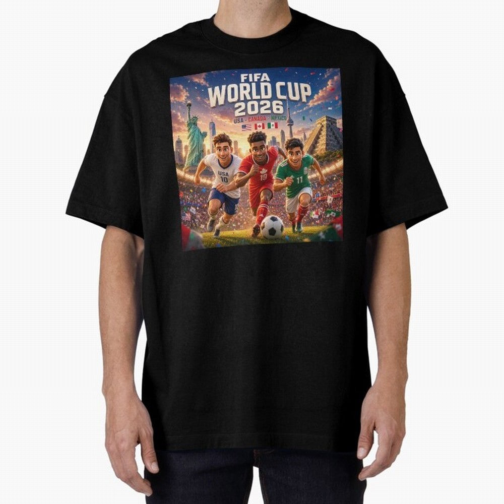 ? USA Canada Mexico Football 2026 #football 2026 Oversized T-Shirt Carry the FIFA World Cup 2026 Journey through Messi, CR7 and Mbappe Highlights, Netherlands Pride, Champion Mindset, Group Stage Buzz, Knockout Tension and Passionate Fan Culture;