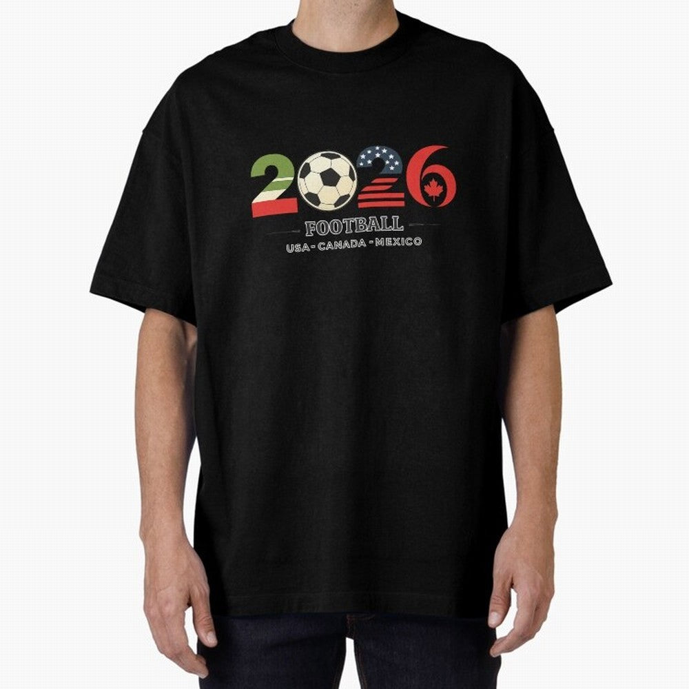 Football 2026 USA Canada Mexico Oversized T-Shirt Keep the Legacy of FIFA World Cup 2026 Group Stage Spirit, Centered on Portugal, Cristiano Ronaldo, Haaland and CR7, Fan Favorite Moments, National Team Passion, Big Match Drama and Soccer History;