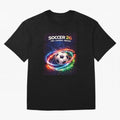 North America Soccer 2026 Shirt, Soccer 26 USA Canada Mexico Fan Tee, United 2026 Soccer Graphic - Bold Oversized T-Shirt Celebrate FIFA World Cup 2026 Group Stage Spirit, Celebrating Portugal, CR7 and Messi, Supporter Pride, Iconic Celebrations,