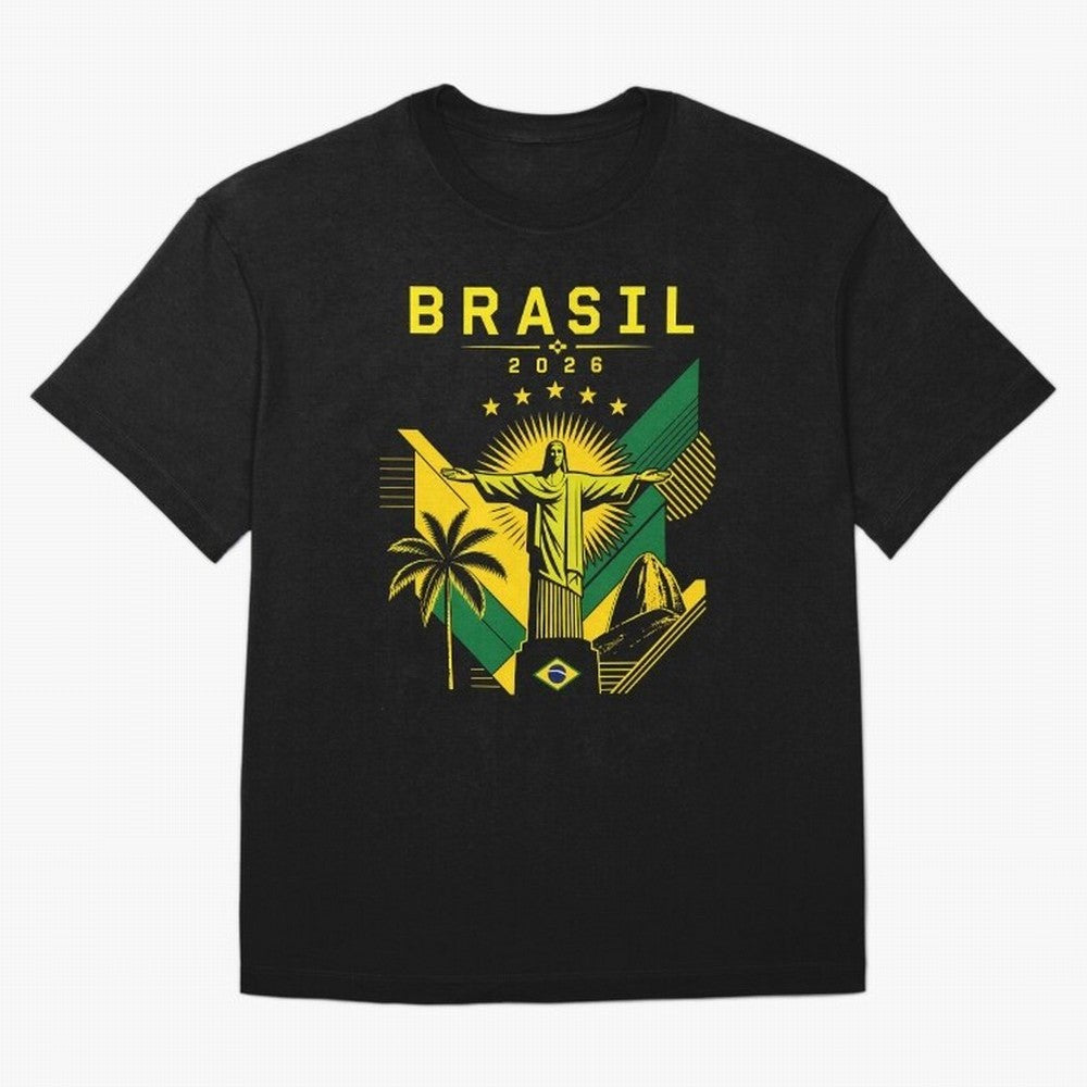 Brasil 2026 Christ the Redeemer Rio Oversized T-Shirt Capture Stadium Memories from Global Football Passion for FIFA World Cup 2026 Group Stage, Made for Messi and Cristiano Ronaldo, France, Match Day Excitement, Supporter Culture, Golden Goals and