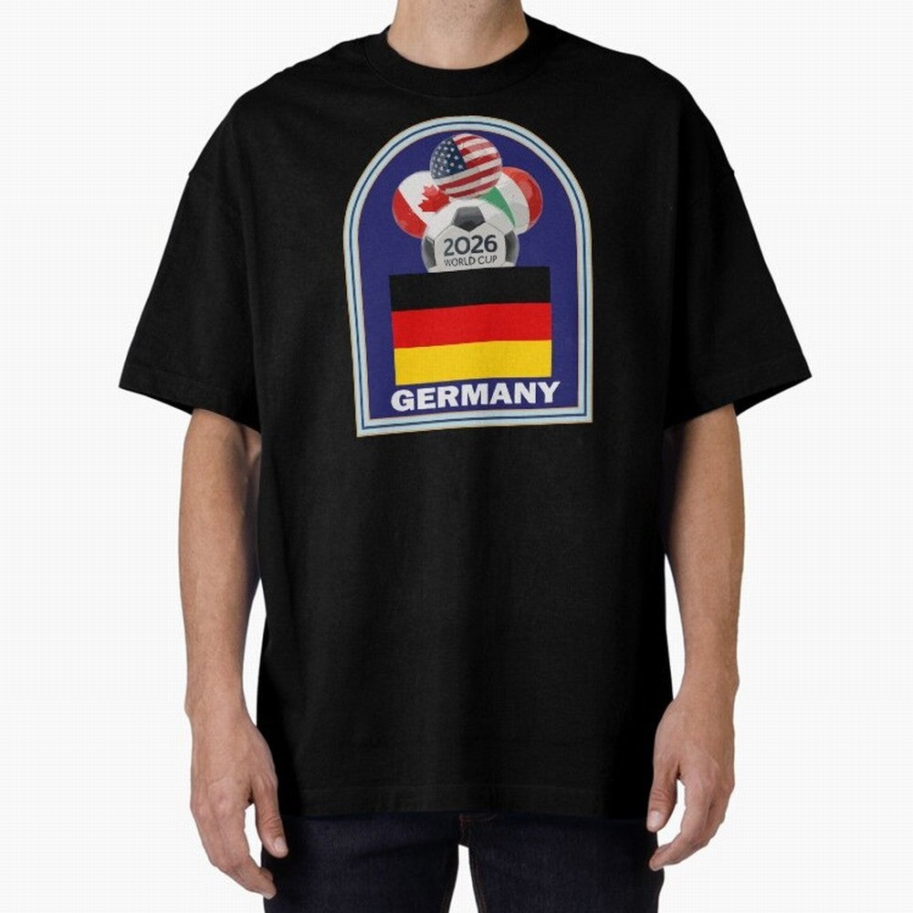 Germany 2026 Soccer T-shirt Oversized T-Shirt Celebrate Football Heritage in FIFA World Cup 2026 for Fans of Messi, Neymar and Mbappe and Portugal, Spain and Germany, Bringing Stadium Chants, National Pride, Trophy Dreams and Unforgettable Football