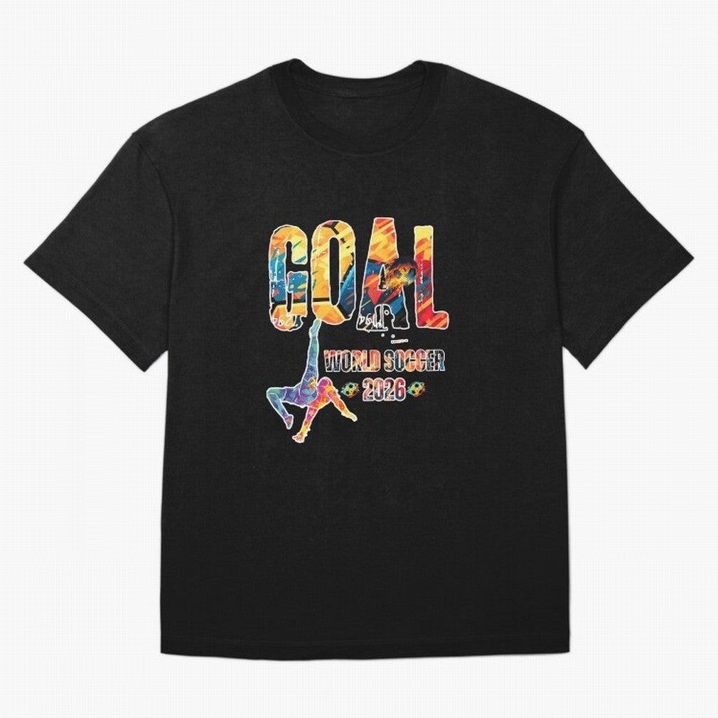 Goal World Soccer Championship 2026 Oversized T-Shirt Create FIFA World Cup 2026 Capturing Messi, England and Germany Energy, Goal Celebration Energy, Supporter Heritage, Football Icons and Worldwide Tournament Joy; Ideal for Fans Who Follow Messi,