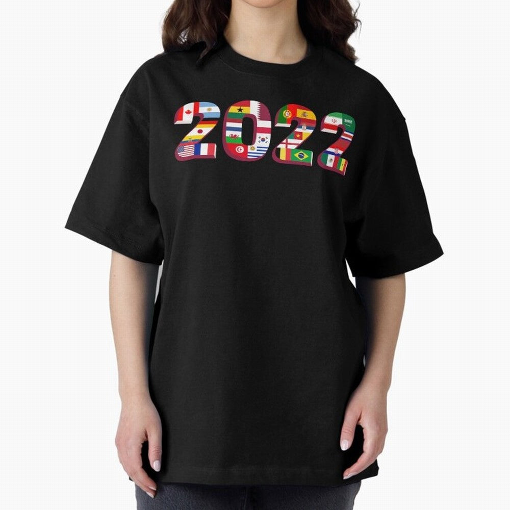 All the 32 Teams that Played in 2022 in Qatar for Football Fans Oversized T-Shirt Bring Match Day Fire to Global Football Passion for FIFA World Cup 2026 USA Canada Mexico, Built around CR7, England and Germany, Global Supporter Spirit, Legendary