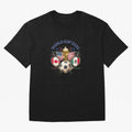 World Cup 2026 Host Nations Crest Oversized T-Shirt Remember Iconic Moments from FIFA World Cup 2026 Spirit, Connected to Spain, Cristiano Ronaldo, Vintage Soccer Flavor, Modern Football Stars, National Flags and Final Night Emotion; Created for