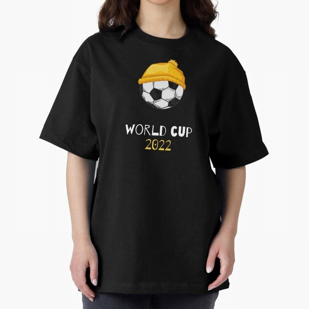 World Cup 2022 Qatar Oversized T-Shirt Mark the FIFA World Cup 2026 USA Canada Mexico Journey through Mbappe and Neymar Highlights, Netherlands Pride, Vintage Soccer Flavor, Modern Football Stars, National Flags and Final Night Emotion; Perfect for
