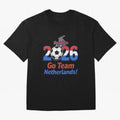 Road to 2026 Netherlands Football - Go Team Holland Soccer Oversized T-Shirt Bring Legendary Rivalry Energy to Global Football Passion for FIFA World Cup 2026 USA Canada Mexico, with Messi, Neymar and Mbappe, England, France and Netherlands,