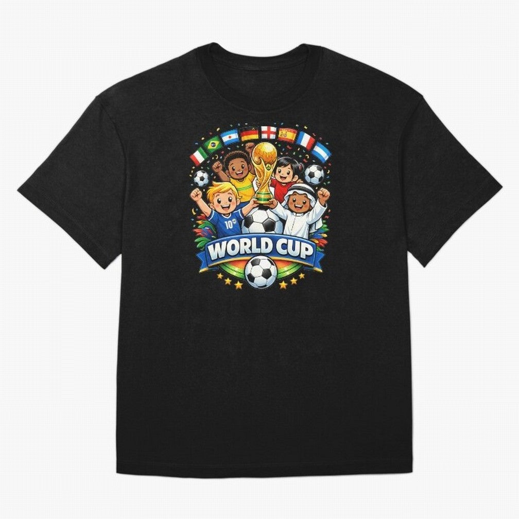 World Cup Football Oversized T-Shirt Celebrate Golden Goal Energy in FIFA World Cup 2026 USA Canada Mexico for Fans of Haaland and Mbappe and France and Portugal, Bringing Stadium Chants, National Pride, Trophy Dreams and Unforgettable Football