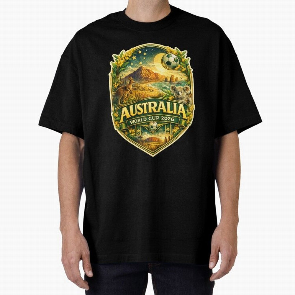 Australia FIFA World Cup 2026 Great Barrier Reef Outback Kangaroo Coast Oversized T-Shirt Remember Iconic Moments from the FIFA World Cup 2026 Journey through Neymar, Haaland and Cristiano Ronaldo Highlights, Spain Pride, Game Day Rituals, Football