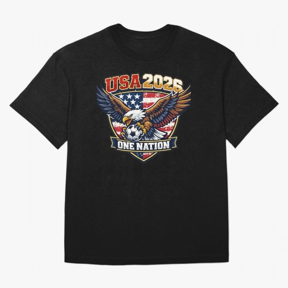 USA Canada Mexico Soccer Cup Oversized T-Shirt Represent the Passion of FIFA World Cup 2026 Group Stage for Fans of Cristiano Ronaldo, Haaland and CR7 and Argentina, Bringing Stadium Chants, National Pride, Trophy Dreams and Unforgettable Football