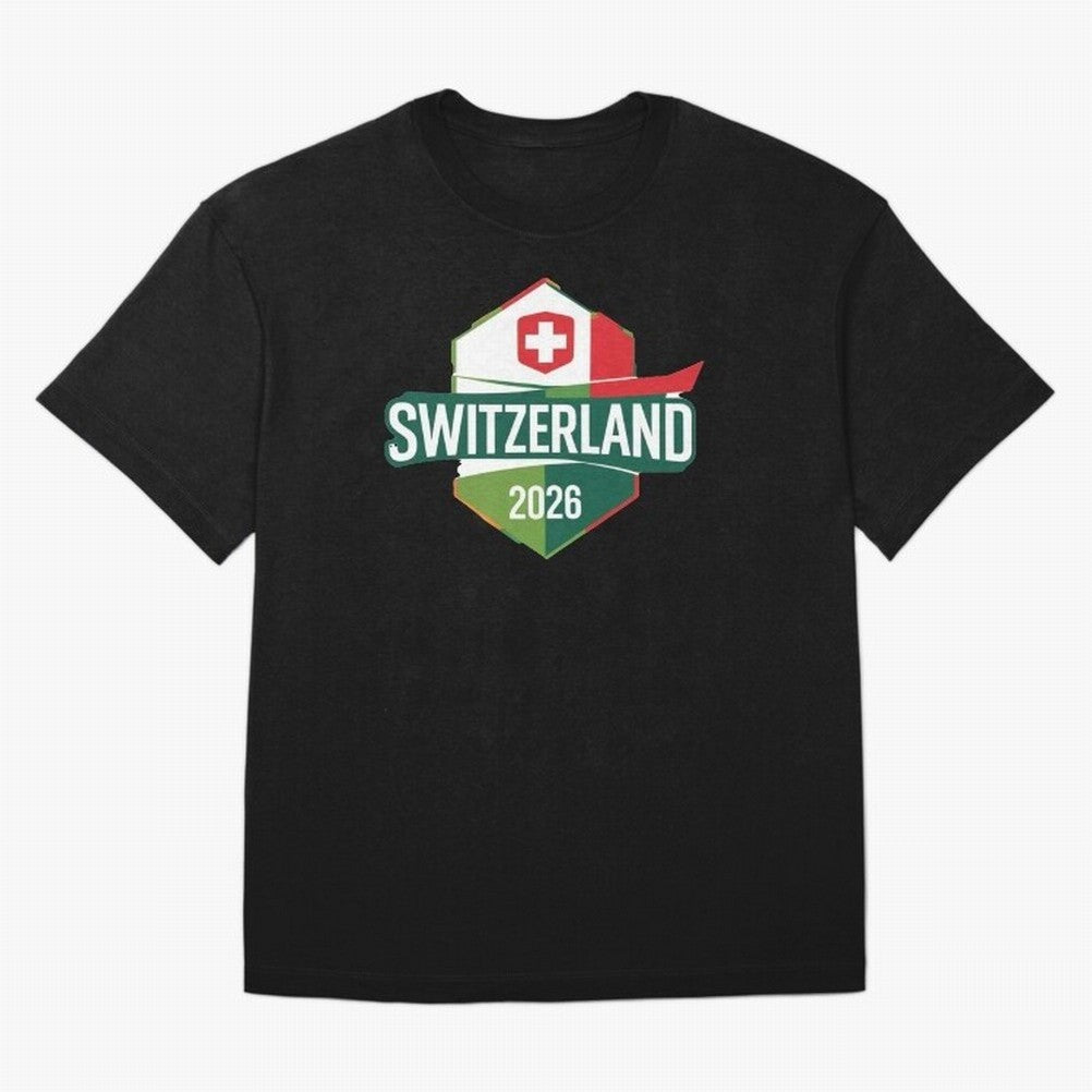 Switzerland WC2026 Oversized T-Shirt Represent Fans Who Live for FIFA World Cup 2026 for Fans of Cristiano Ronaldo, Haaland and CR7 and Argentina, France and Brazil, Bringing Worldwide Fan Energy, Dramatic Goals, Stadium Lights and Championship