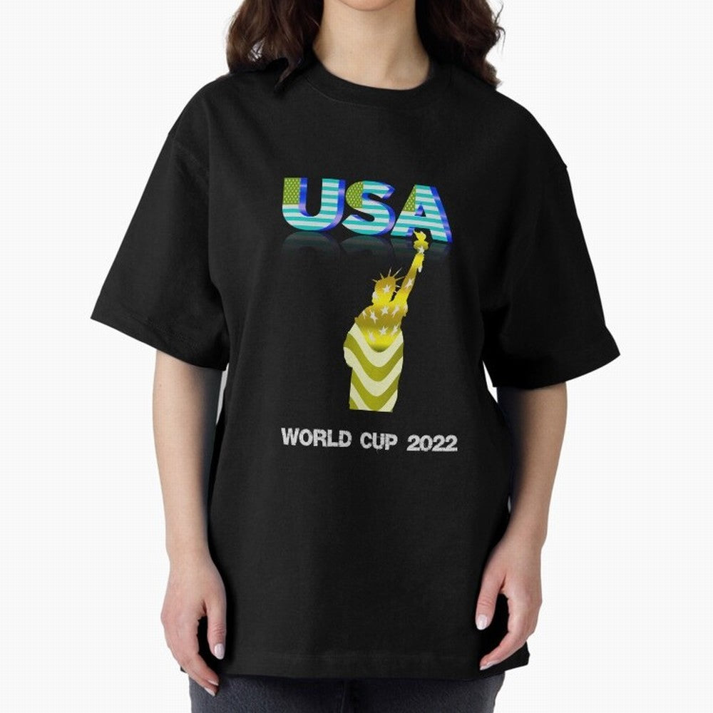 USA World Cup 2022 Oversized T-Shirt Celebrate Supporters United by the FIFA World Cup 2026 USA Canada Mexico Journey through Neymar, Haaland and Cristiano Ronaldo Highlights, Portugal Pride, Vintage Soccer Flavor, Modern Football Stars, National