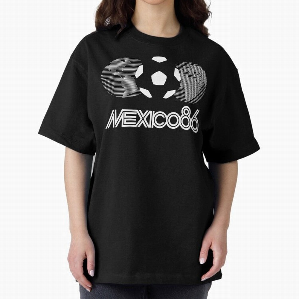 The World Cup Mexico 86 Oversized T-Shirt Celebrate the Magic of FIFA World Cup 2026 Spirit, Capturing Argentina, Messi and Cristiano Ronaldo, Retro Football Energy, Iconic Rivalries, Trophy Chase Drama and Stadium Atmosphere; Perfect for People