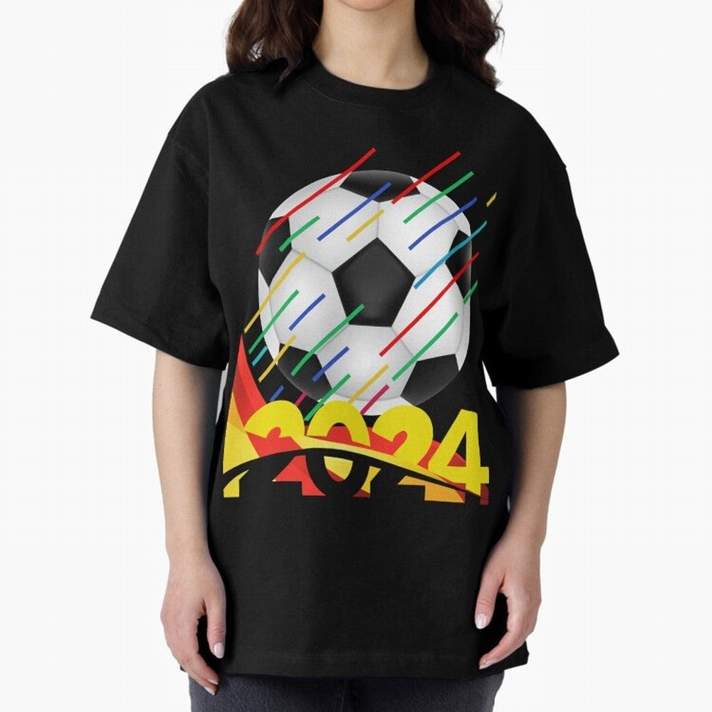 FOOTBALL 2024 Oversized T-Shirt Show Your Love for the FIFA World Cup 2026 USA Canada Mexico Journey through Messi and Cristiano Ronaldo Highlights, England, France and Netherlands Pride, Tournament Hype, Historic Matchups, Family Viewing Parties