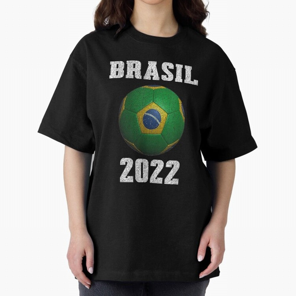 Brasil Flag Soccer Jersey Football Graphic Design T-Shirt Oversized T-Shirt Bring Retro Soccer Energy to FIFA World Cup 2026 USA Canada Mexico Built around Cristiano Ronaldo, France and Portugal Energy, Fan Favorite Moments, National Team Passion,