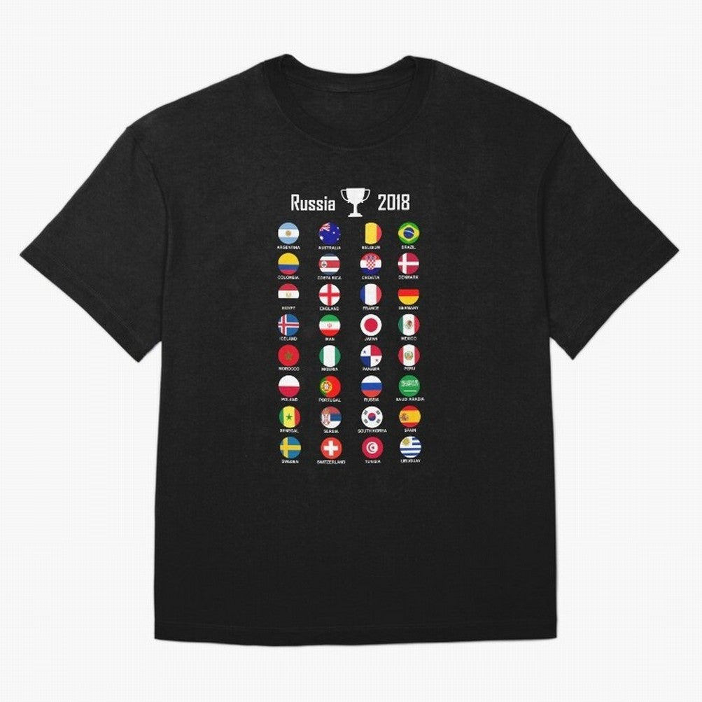 Russia 2018 Football Soccer Championship Oversized T-Shirt Enjoy the Biggest Football Party of FIFA World Cup 2026 Group Stage for Fans of Cristiano Ronaldo and Portugal, Spain and Germany, Bringing Worldwide Fan Energy, Dramatic Goals, Stadium