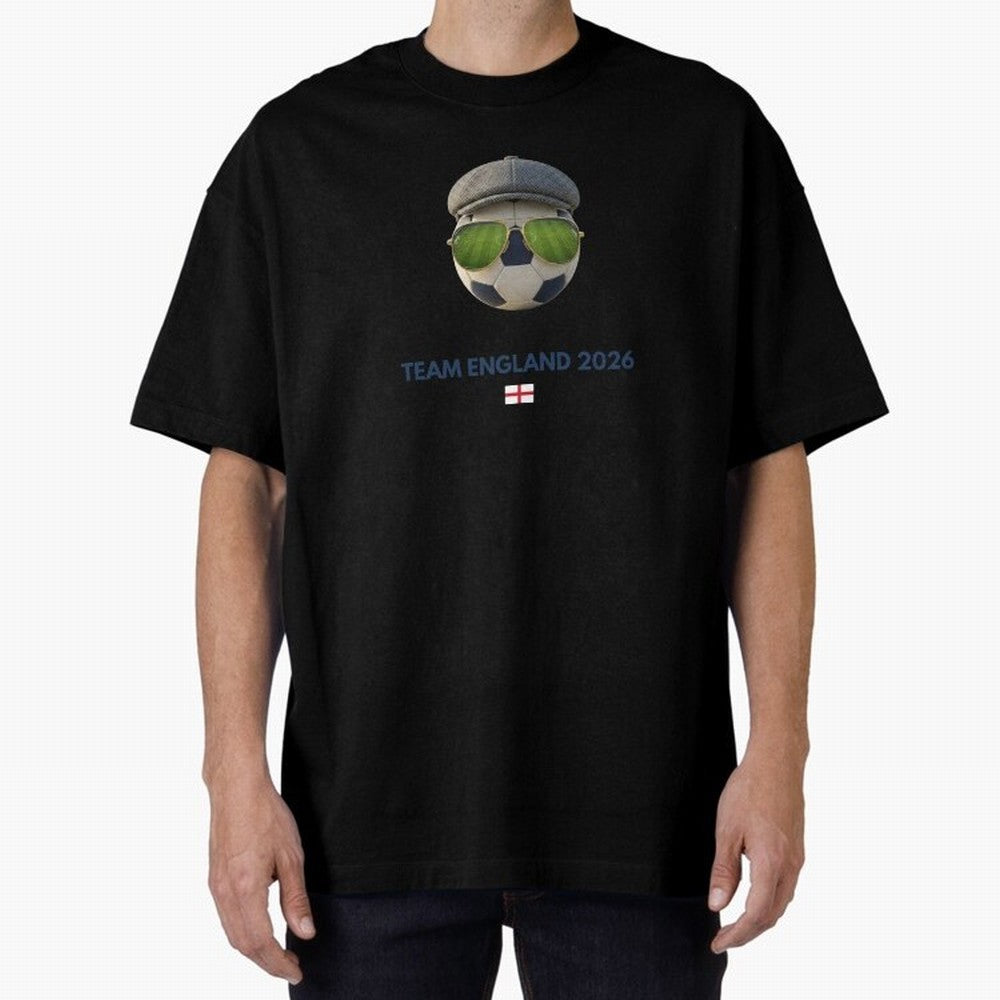 Football Fan Gear: Team England 2026 Oversized T-Shirt Experience FIFA World Cup 2026 for Fans of Haaland and Brazil, Portugal and Argentina, Bringing Fan Favorite Moments, National Team Passion, Big Match Drama and Soccer History; Ideal for Fans