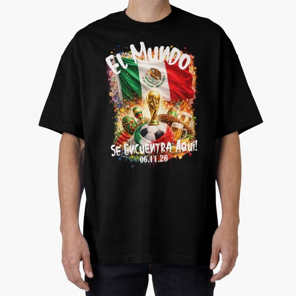 World Cup 2026 Oversized T-Shirt Keep the Match Day Mood of FIFA World Cup 2026 Group Stage Spirit, Celebrating England and Germany, Messi, Neymar and Mbappe, Supporter Pride, Iconic Celebrations, Legendary Names and Global Match Day Energy; Made