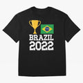 Brazil Soccer Team Fan Football Brazilian Flag 2022 T-Shirt - Brazil T shirt Soccer - Brazil Flag Vintage - Brazilian Oversized T-Shirt Represent Fans Who Live for FIFA World Cup 2026 USA Canada Mexico Inspired by Neymar, Haaland and Cristiano