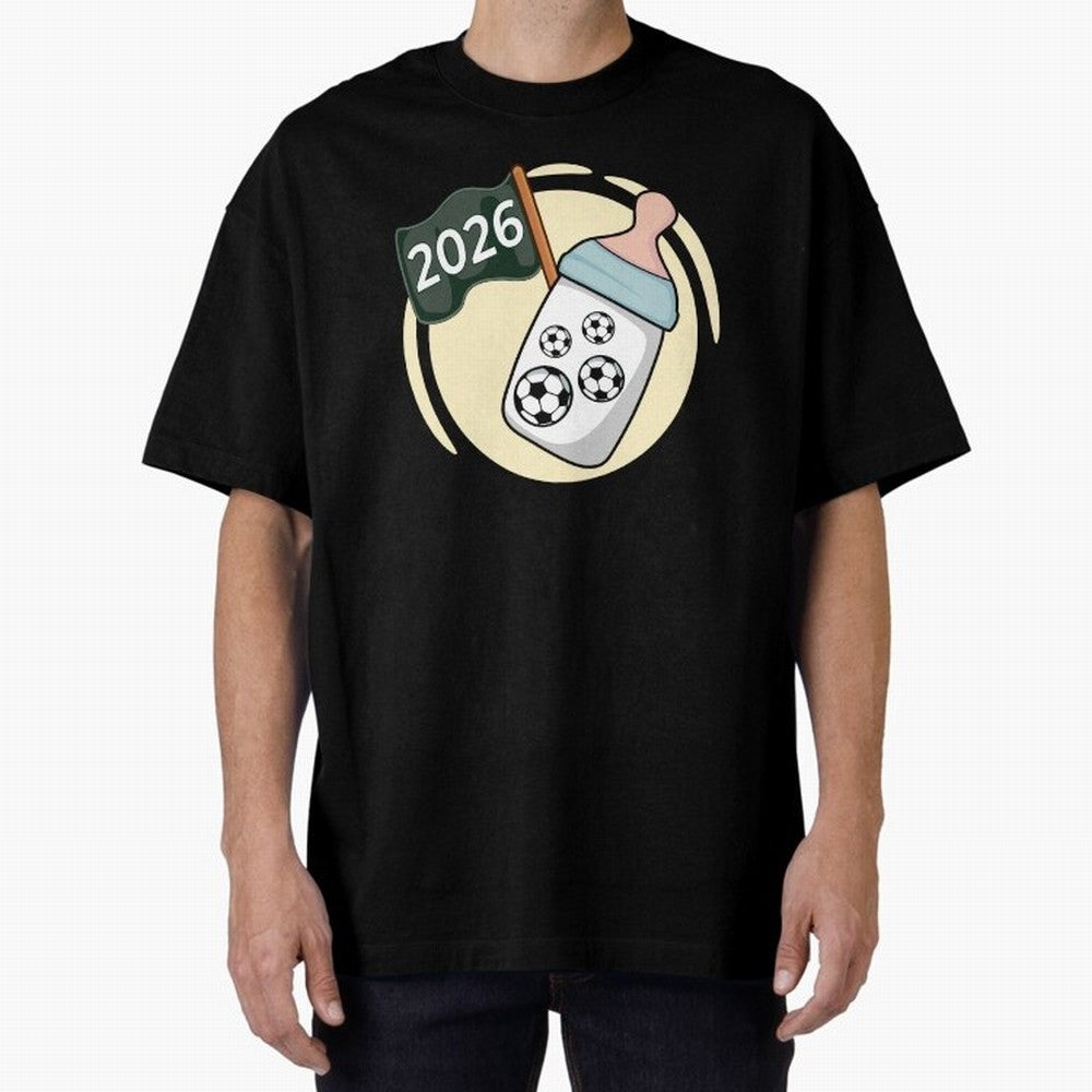 Baby 2026 FOOTBALL Oversized T-Shirt Enjoy FIFA World Cup 2026 Featuring Mbappe, France and Portugal Energy, Tournament Hype, Historic Matchups, Family Viewing Parties and Global Sports Pride; Created for Match Day Parties, Soccer Gifts, Fan