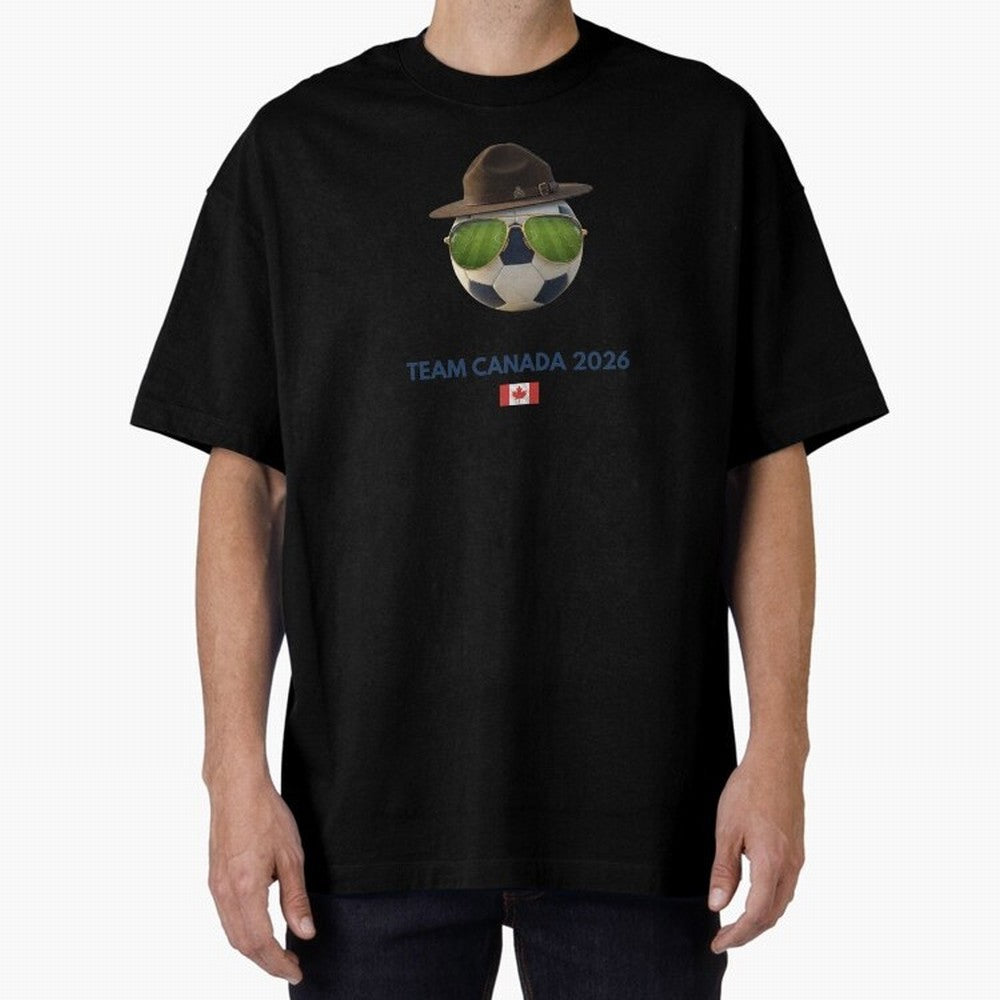 Soccer Fan Gear: Team Canada 2026 Oversized T-Shirt Feel the Heartbeat of FIFA World Cup 2026 USA Canada Mexico Capturing Messi, Neymar and Mbappe, France Energy, Stadium Memories, Football Loyalty, International Chants and Championship Tradition;