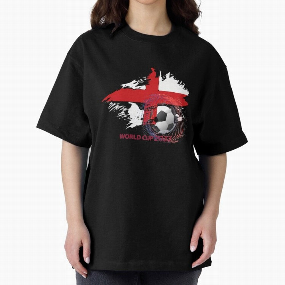 England World Cup 2022 Oversized T-Shirt Celebrate Fan Favorites in Global Football Passion for FIFA World Cup 2026 Group Stage, with Cristiano Ronaldo, Haaland and CR7, Spain, Match Day Excitement, Supporter Culture, Golden Goals and Global