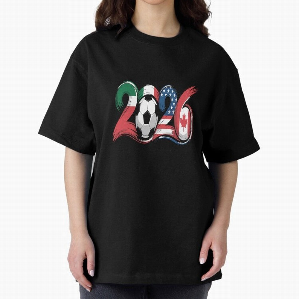 2026 Soccer Play Game Year Players Oversized T-Shirt Celebrate Unforgettable Nights in Global Football Passion for FIFA World Cup 2026 Group Stage, Inspired by Neymar, England and Germany, Sports Nostalgia, International Competition, Famous Players