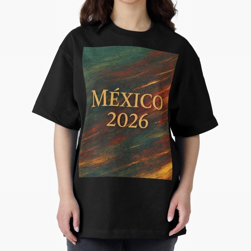 Mexico 2026 Arc of Color - Elegant and Luxury Design for Soccer Fans Oversized T-Shirt Stand Proud for the FIFA World Cup 2026 Journey through Messi, CR7 and Mbappe Highlights, Brazil Pride, Game Day Rituals, Football Legends, Country Pride and the