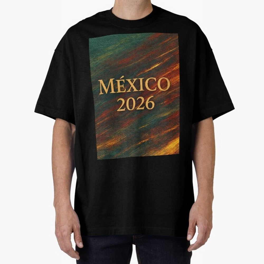 Mexico 2026 Arc of Color - Elegant and Luxury Design for Soccer Fans Oversized T-Shirt Stand Proud for the FIFA World Cup 2026 Journey through Messi, CR7 and Mbappe Highlights, Brazil Pride, Game Day Rituals, Football Legends, Country Pride and the