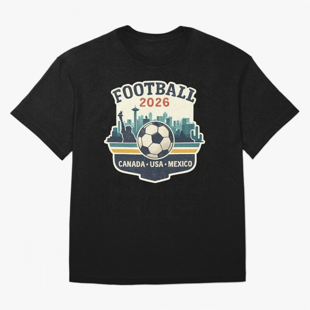 Football 2026 One World One Goal Oversized T-Shirt Mark FIFA World Cup 2026 Group Stage Inspired by Cristiano Ronaldo, Spain Energy, Soccer Culture, Superstar Moments, National Team Dreams and Competitive Fire; Ideal for Passionate Fans Who Love