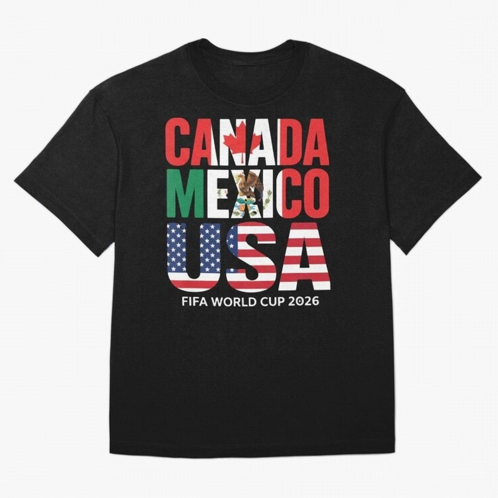 Canada Mexico USA 2026 World Cup Host Nations Oversized T-Shirt Feel the Heartbeat of Match Day Hype around FIFA World Cup 2026 Group Stage, CR7 and Messi, Portugal, Spain and Germany, Retro Football Energy, Iconic Rivalries, Trophy Chase Drama and