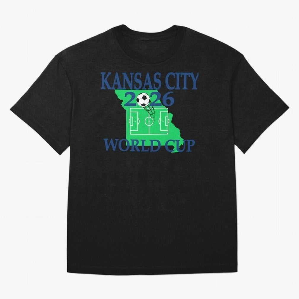 Kansas City 2026 world cup Oversized T-Shirt Turn Football Passion into Global Football Passion for FIFA World Cup 2026 USA Canada Mexico, Highlighting Messi, CR7 and Mbappe, Brazil, Portugal and Argentina, Vintage Soccer Flavor, Modern Football