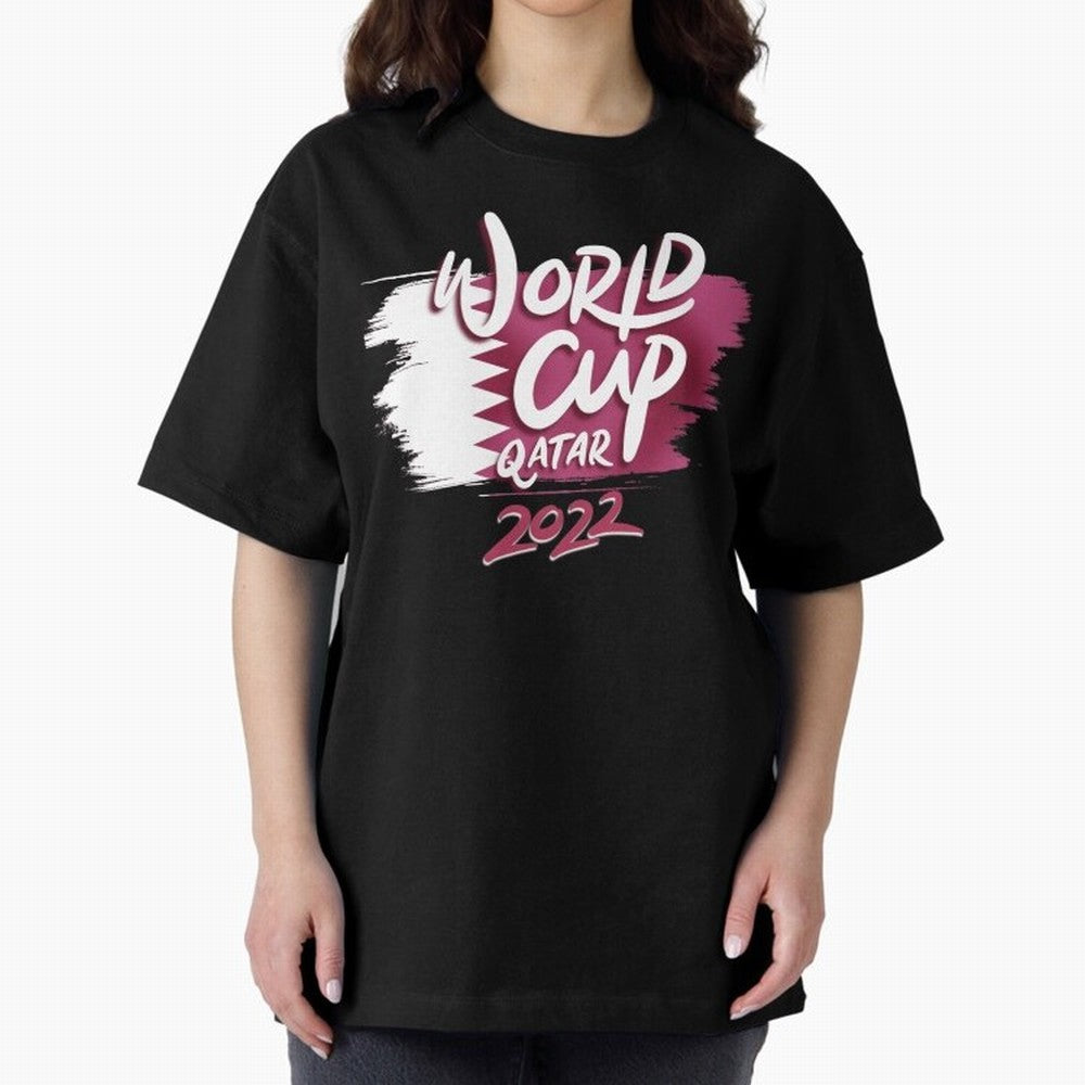 Qatar 2022 Oversized T-Shirt Share the Excitement of FIFA World Cup 2026 Spirit, Built around Germany, Cristiano Ronaldo, Haaland and CR7, Stadium Chants, National Pride, Trophy Dreams and Unforgettable Football Memories; Ideal for Football Dads,