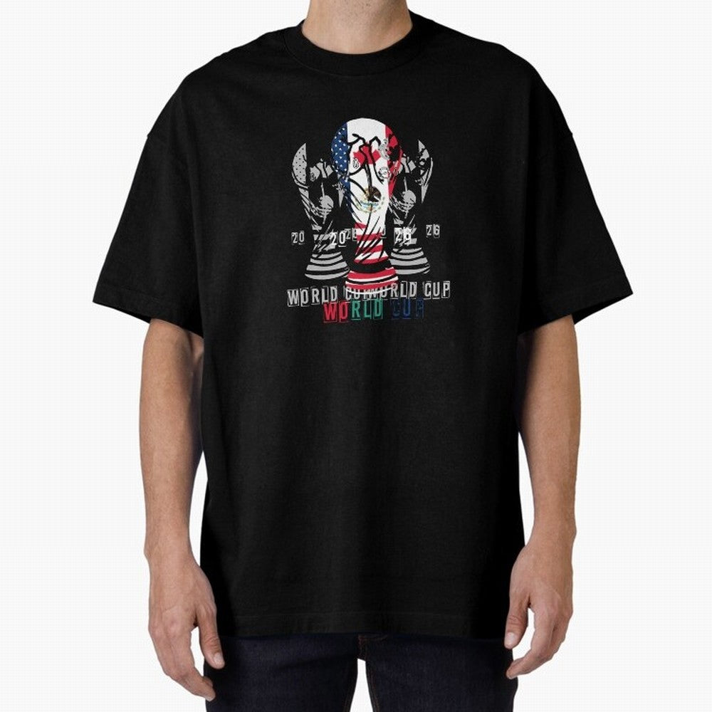 Fifa world cup 2026 USA - Mexico - canada T-Shirt_84601424 Oversized T-Shirt Bring a Vintage Feel to the FIFA World Cup 2026 USA Canada Mexico Journey through Messi and Cristiano Ronaldo Highlights, Portugal Pride, Sports Nostalgia, International