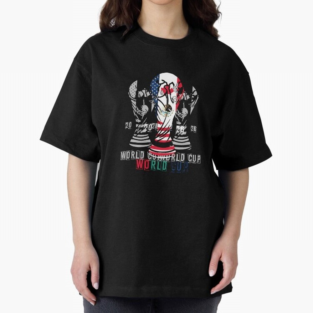 Fifa world cup 2026 USA - Mexico - canada T-Shirt_84601424 Oversized T-Shirt Show Support during FIFA World Cup 2026 Group Stage for Fans of Mbappe and Neymar and Spain, Bringing Football Festival Excitement, Trophy Ambitions, Country Rivalries and