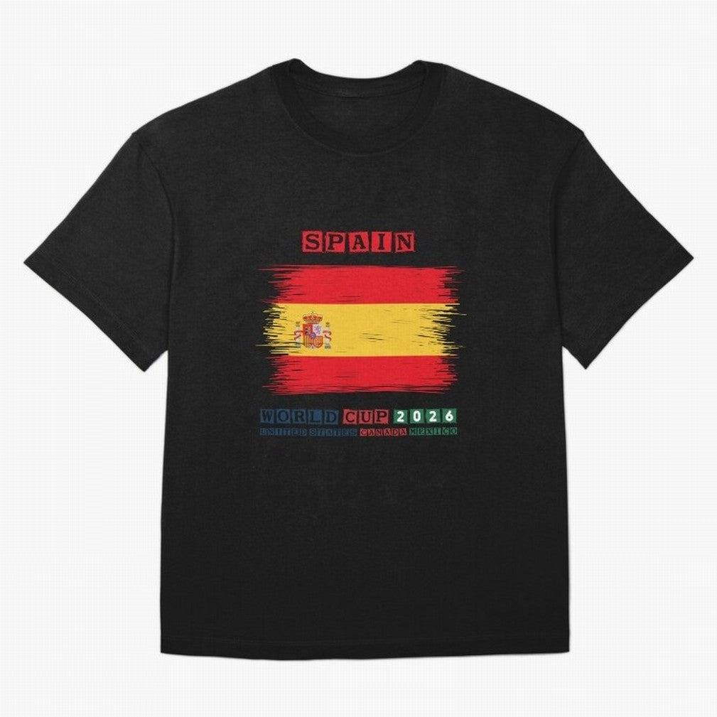 SPAIN WORLD CUP 2026 Oversized T-Shirt Represent the Passion of the FIFA World Cup 2026 USA Canada Mexico Journey through Messi, CR7 and Mbappe Highlights, Portugal Pride, Retro Football Energy, Iconic Rivalries, Trophy Chase Drama and Stadium