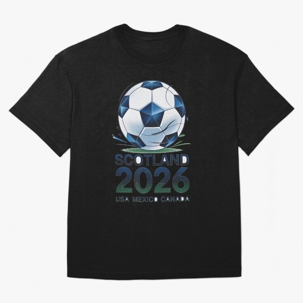Scotland Soccer Football Design 2026 Oversized T-Shirt Fuel FIFA World Cup 2026 for Fans of Cristiano Ronaldo and England, France and Netherlands, Bringing Stadium Chants, National Pride, Trophy Dreams and Unforgettable Football Memories; Great for