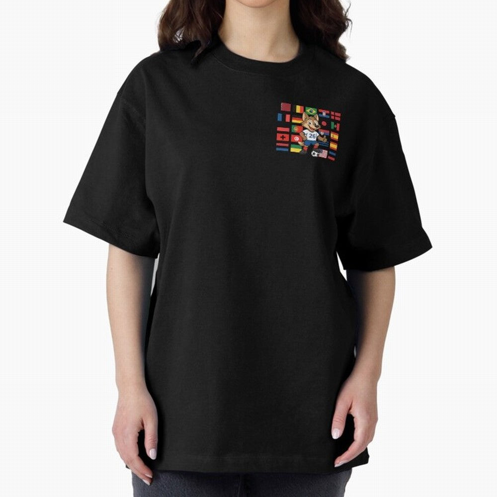 Copa Mundial de F¨²tbol Oversized T-Shirt Show Support during Global Football Passion for FIFA World Cup 2026, Featuring Messi, CR7 and Mbappe, Argentina and Brazil, Game Day Rituals, Football Legends, Country Pride and the Road to the Final; Made
