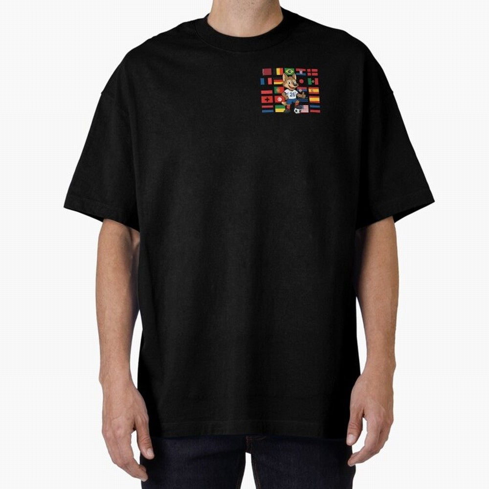 Copa Mundial de F¨²tbol Oversized T-Shirt Show Support during Global Football Passion for FIFA World Cup 2026, Featuring Messi, CR7 and Mbappe, Argentina and Brazil, Game Day Rituals, Football Legends, Country Pride and the Road to the Final; Made