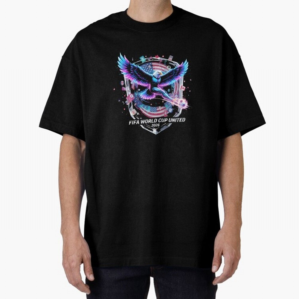FIFA World Cup 2026 United Eagle Soccer Art T-Shirt_86867742 Oversized T-Shirt Bring Champion Energy into Global Football Passion for FIFA World Cup 2026 Group Stage, Centered on CR7, Netherlands, Global Supporter Spirit, Legendary Goals, National
