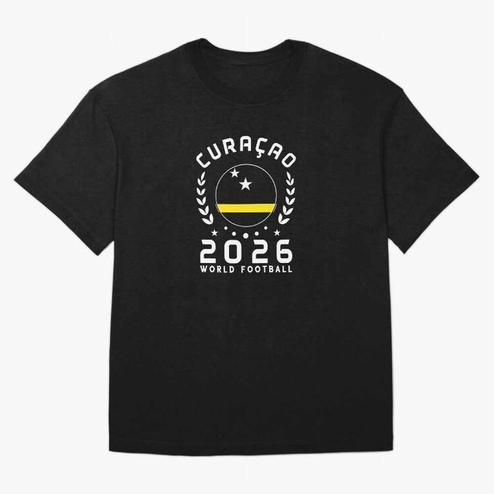 World Cup 2026 Curacao Football Fan Curacaoan Supporter T-Shirt_85310550 Oversized T-Shirt Bring FIFA World Cup 2026 USA Canada Mexico for Fans of CR7 and Messi and Argentina, Bringing Championship Spirit, Famous Goals, Roaring Crowds and